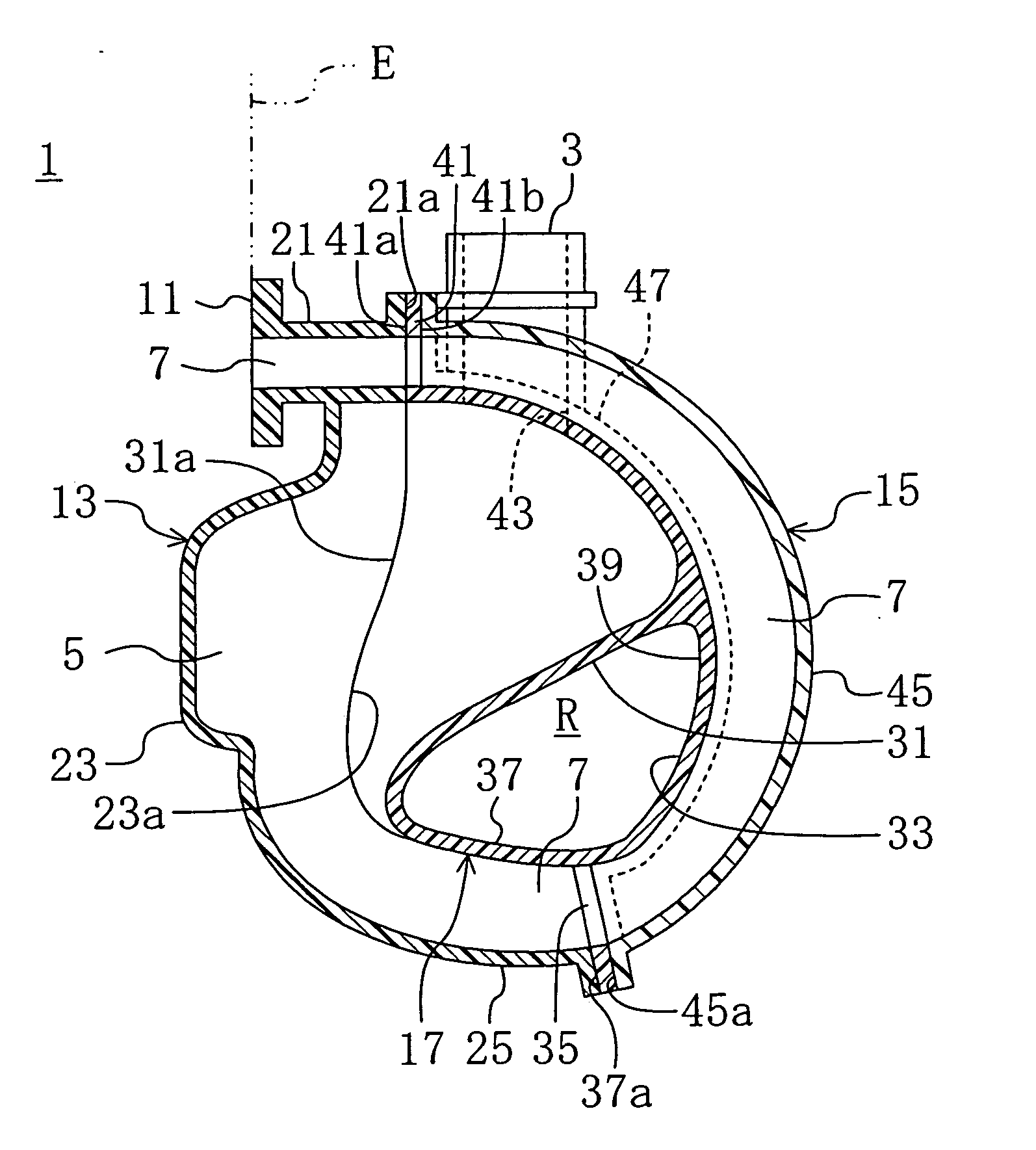 Resin intake manifold for multicylinder engine