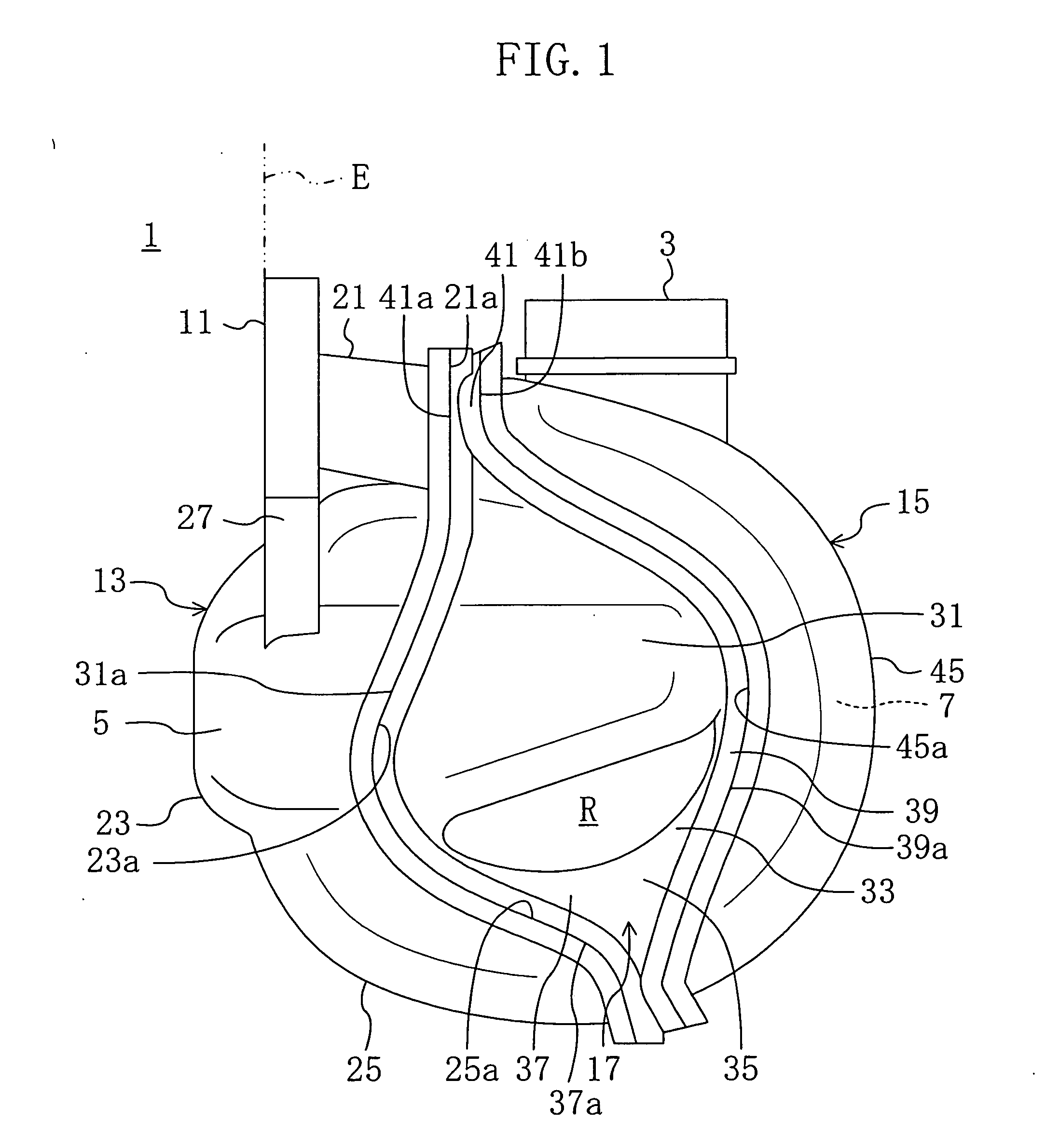 Resin intake manifold for multicylinder engine