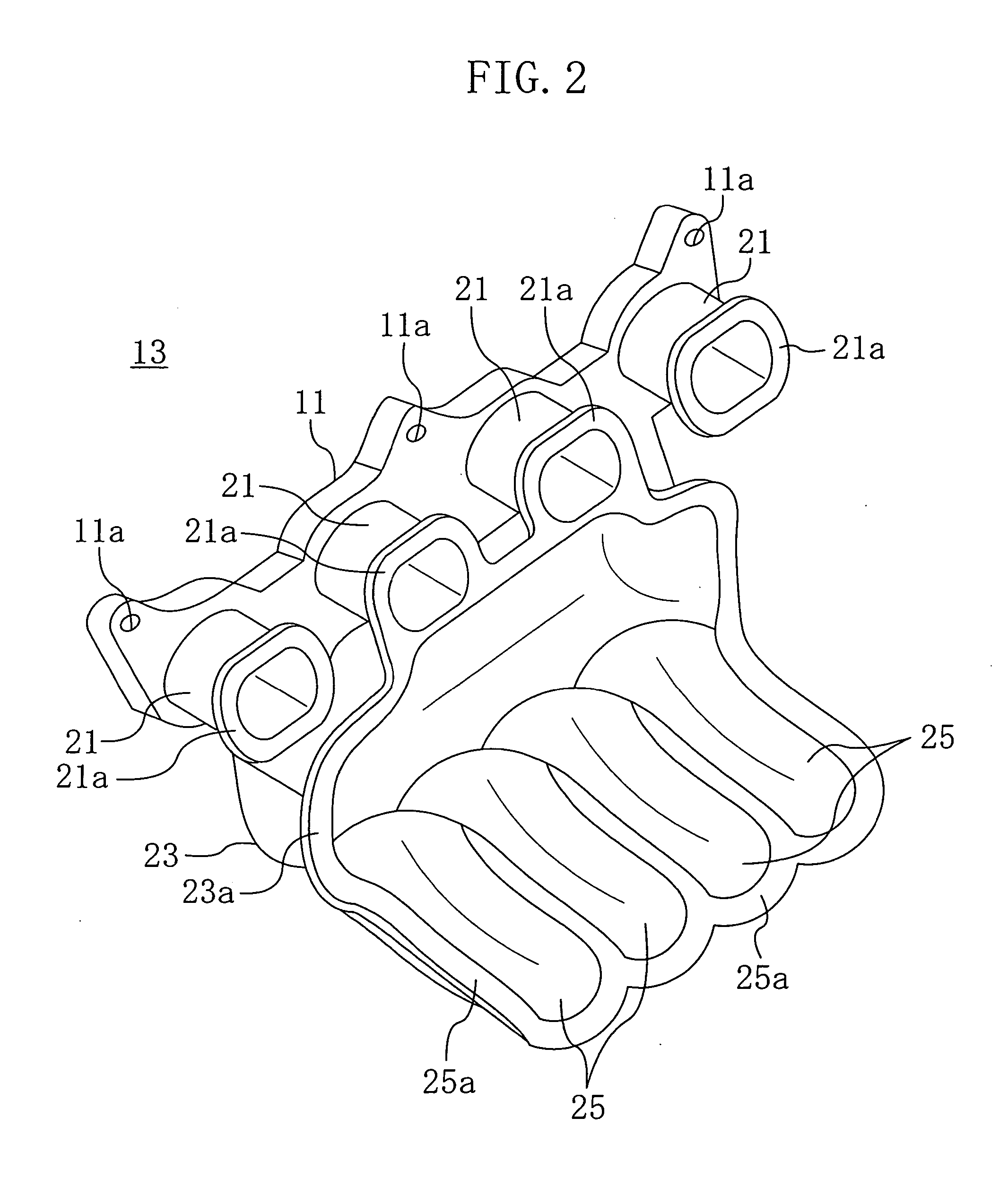 Resin intake manifold for multicylinder engine