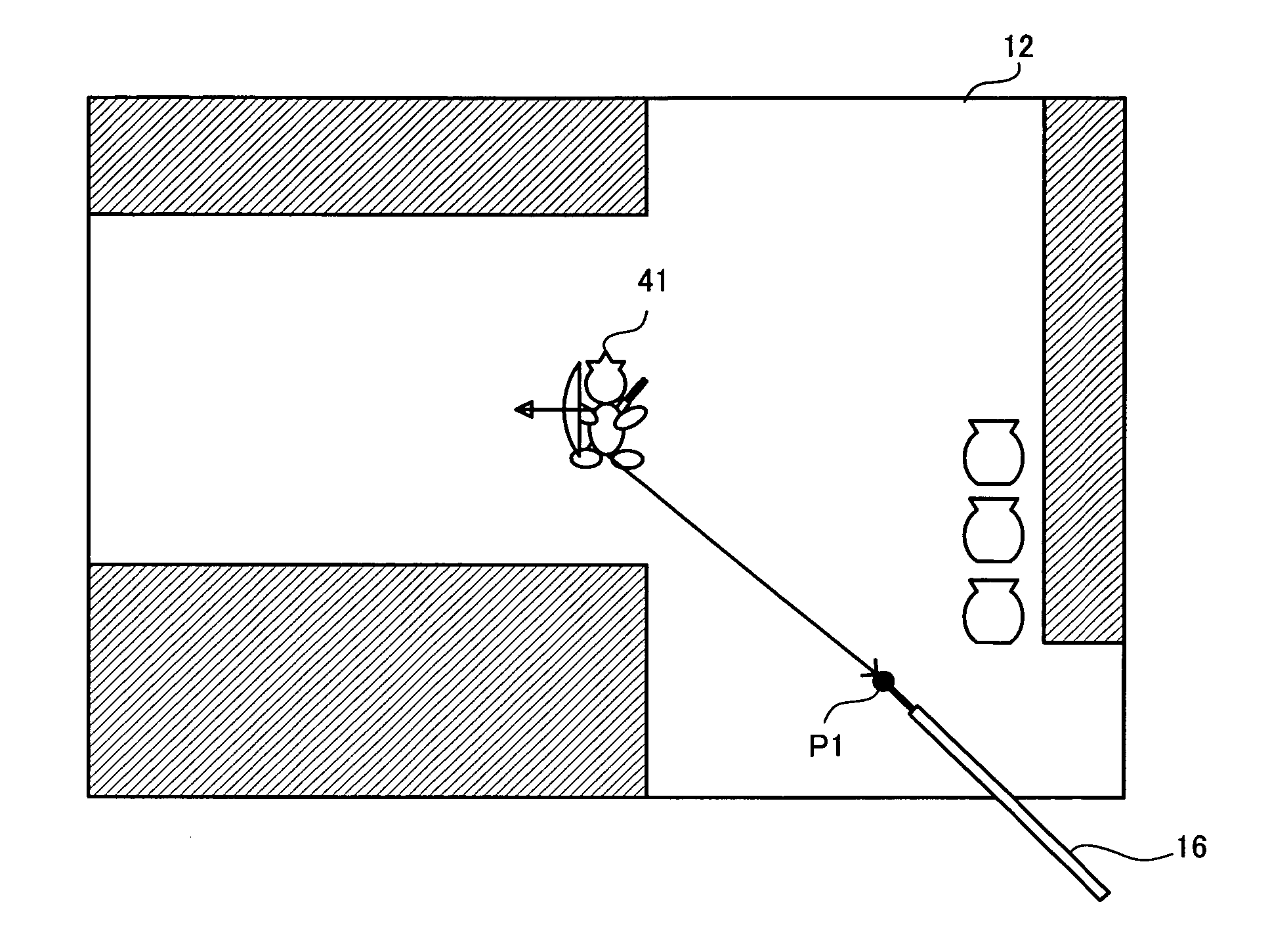 Image processing program and image processing device for moving display area