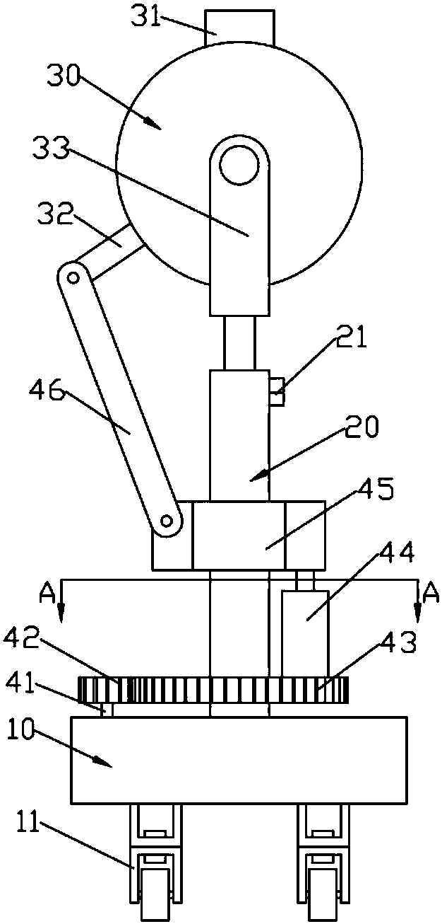 Medical blow-drying device with adjustable rotary plane