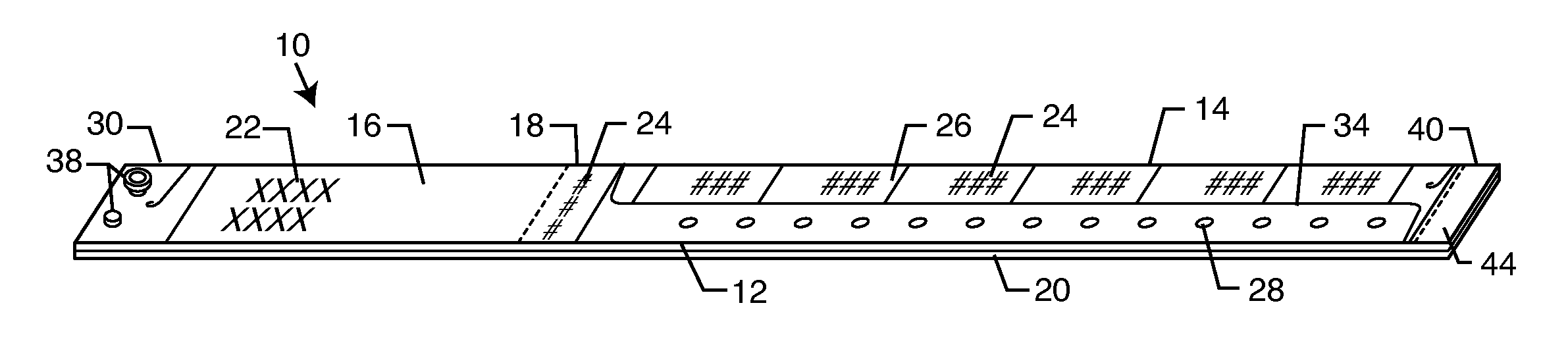 Form for wristband with adjacent labels