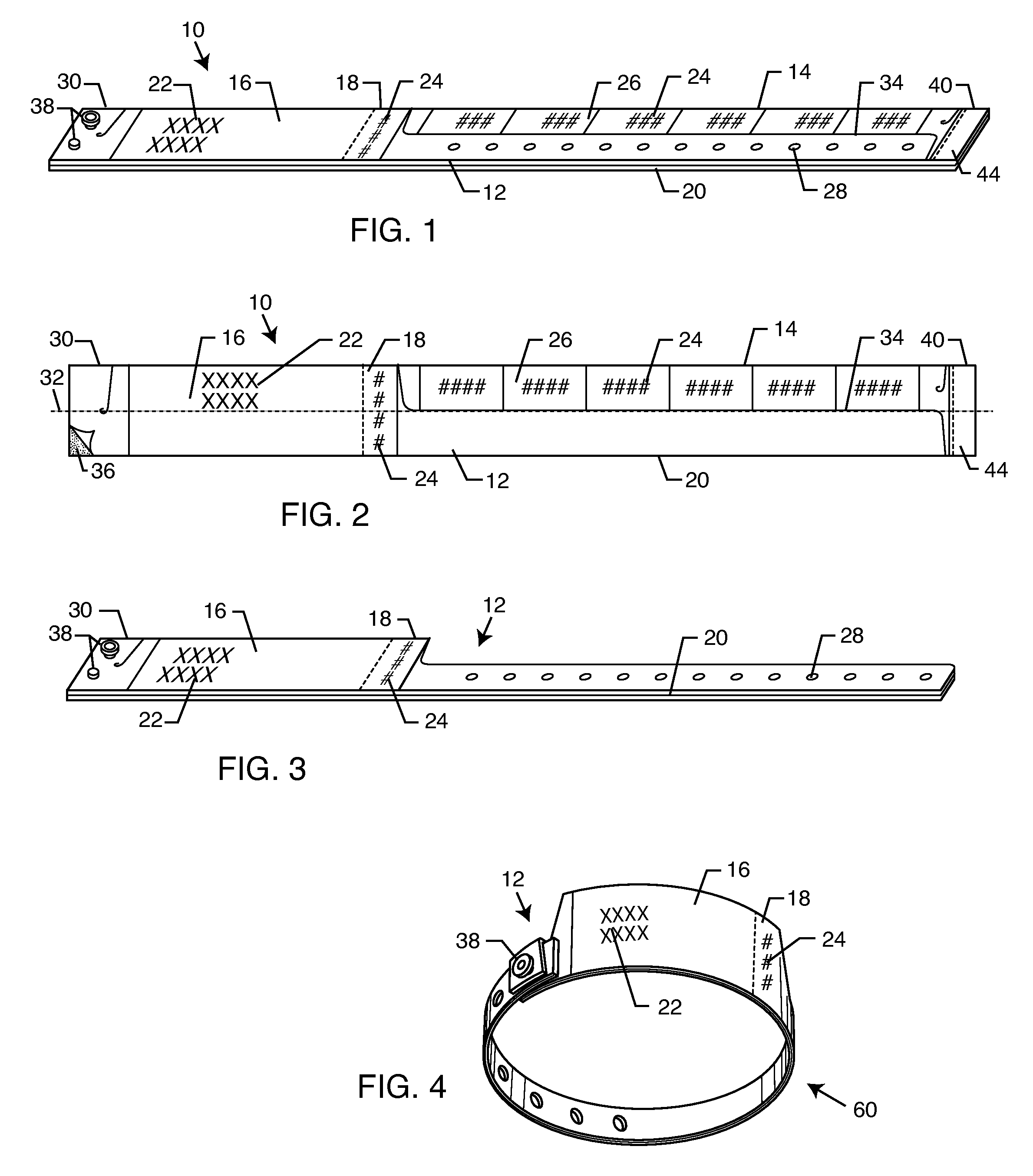 Form for wristband with adjacent labels