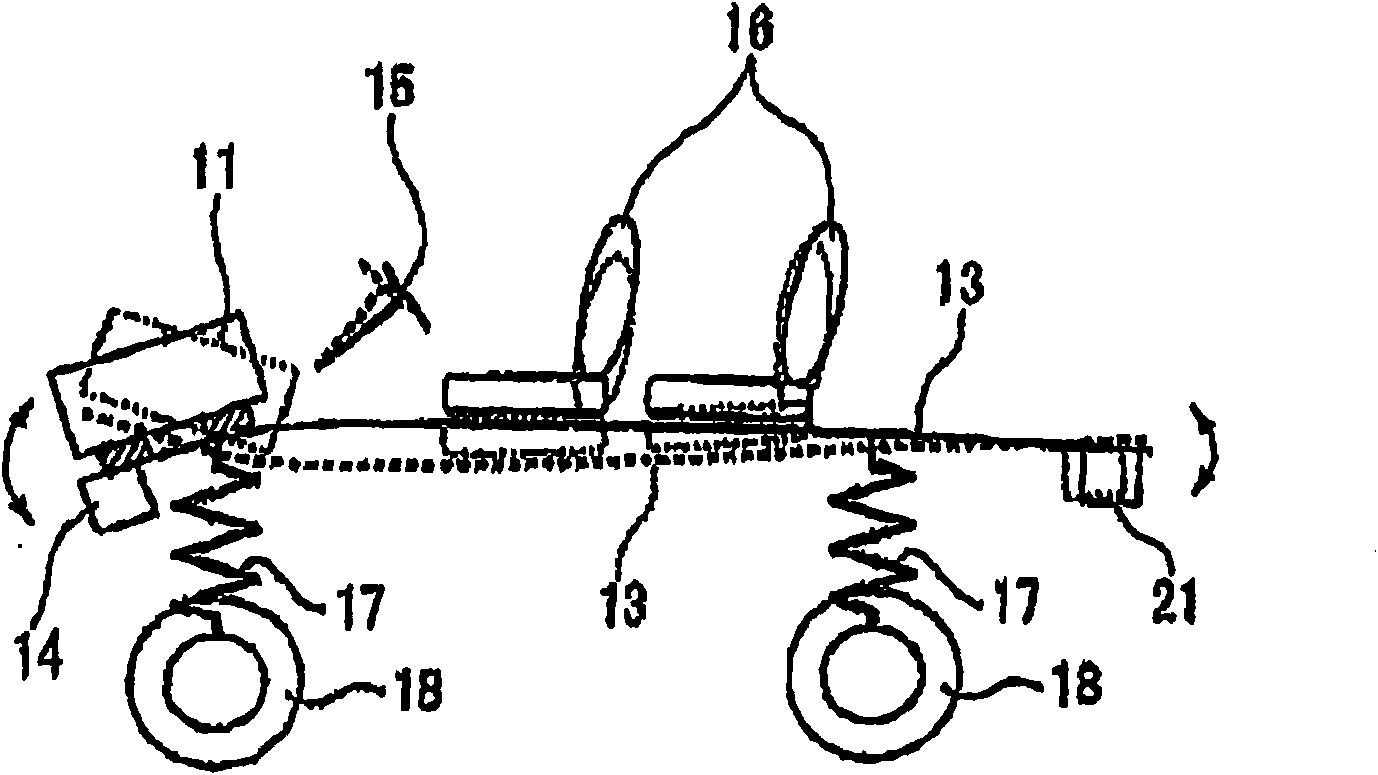 Vibration damping device, method of controlling vibration damping device, method of correcting offset of vibration damping device, and leaf spring