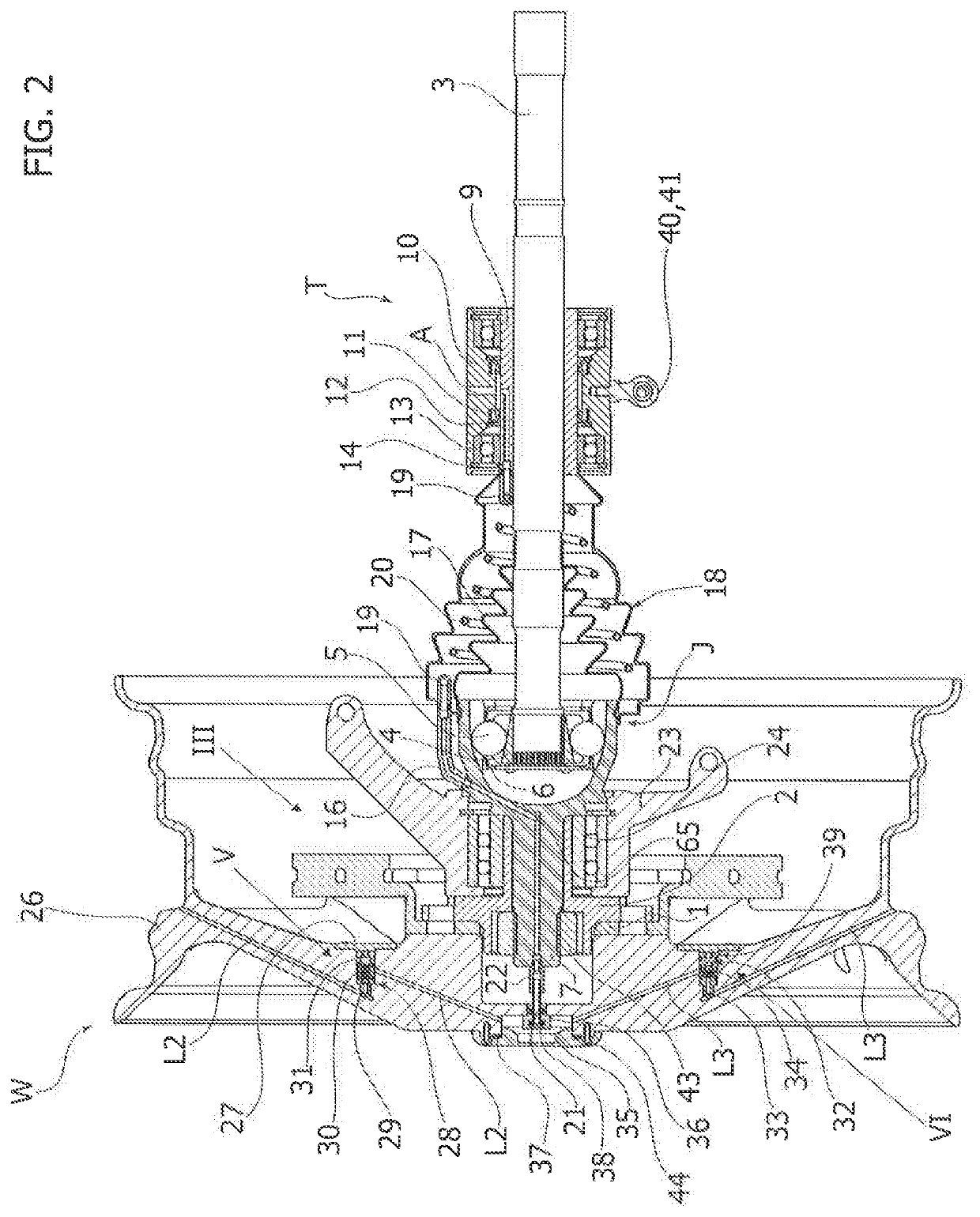 On-board centralized system for regulating the pressure of the tyres of a motor-vehicle