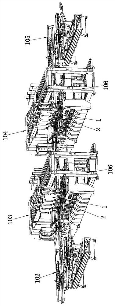 Intelligent row drilling processing production line