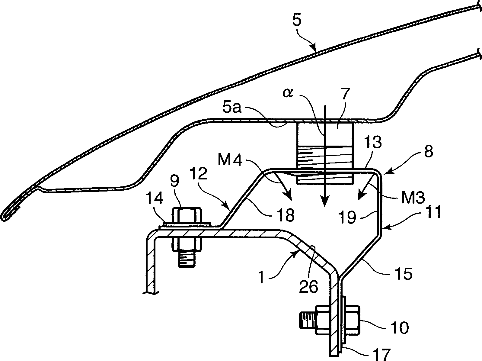 Hood stopper structure for automobile