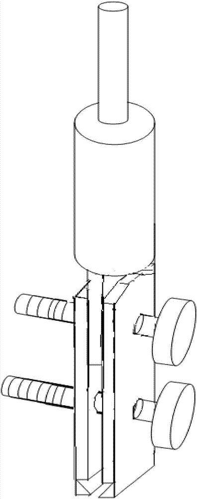 Detection device fixing device and method for detecting position precision of rod clamping groove