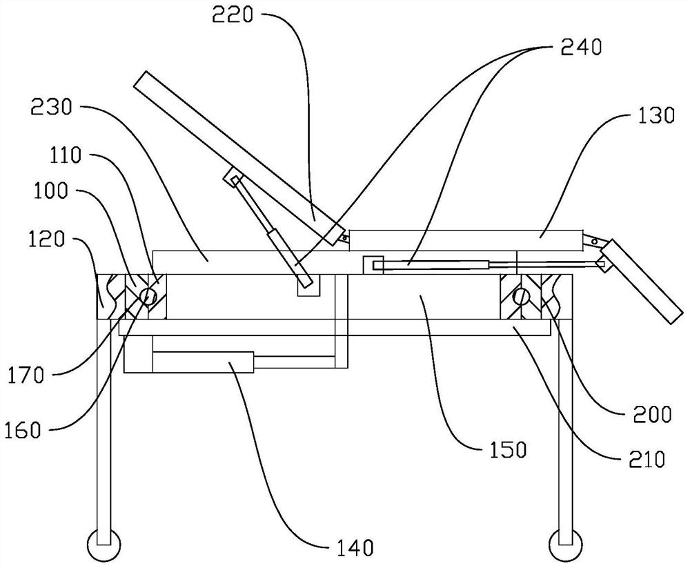 Rotating device and nursing bed