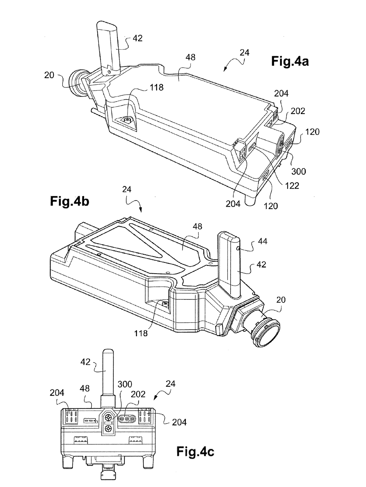 Integrated control/command module for a flying drone