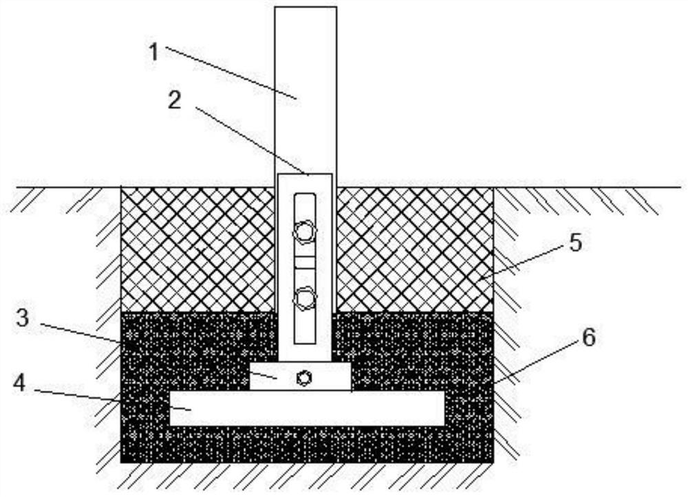 Power cable marking pile and burying method