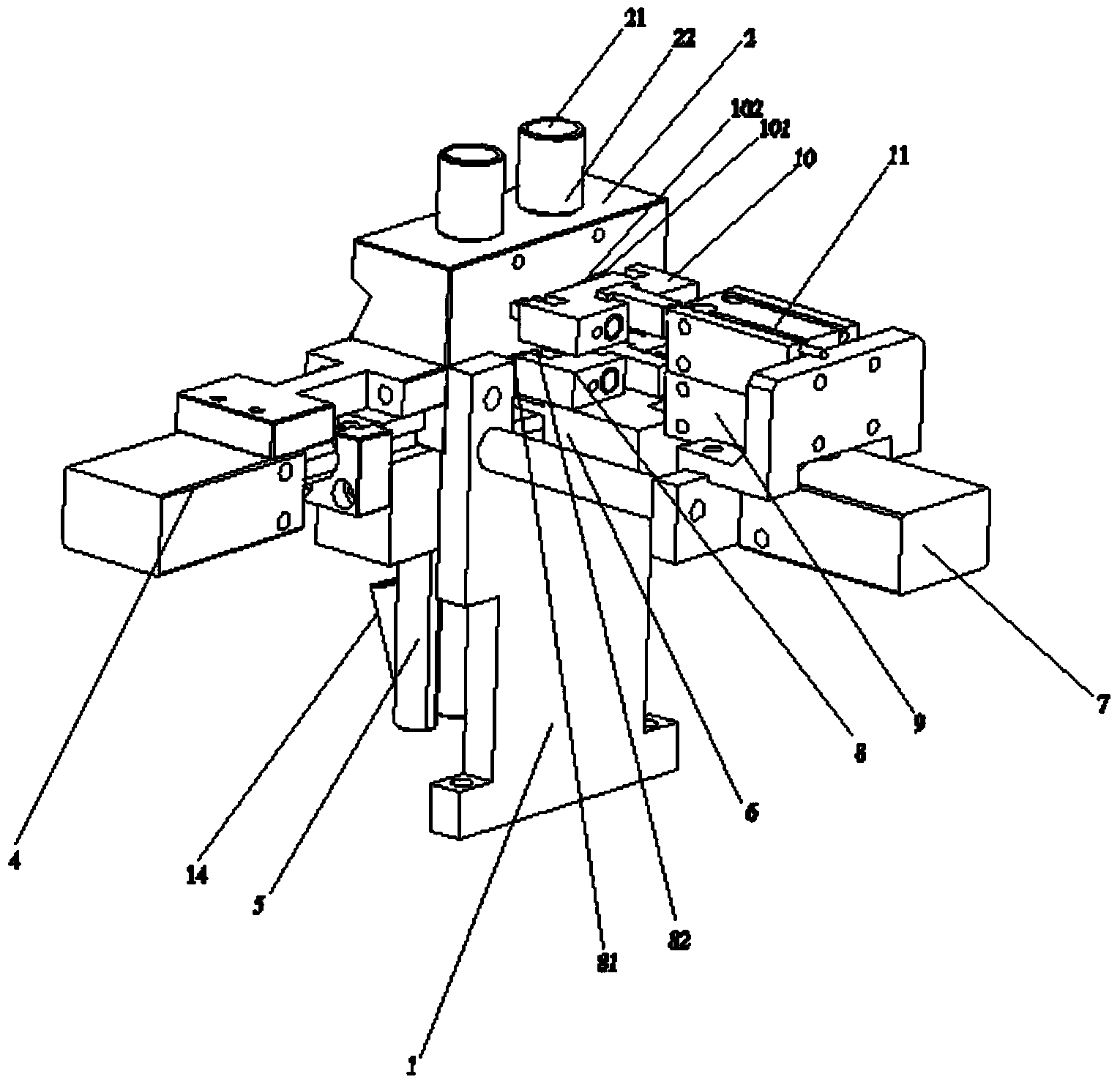 Automatic material distributing mechanism and material distributing method thereof