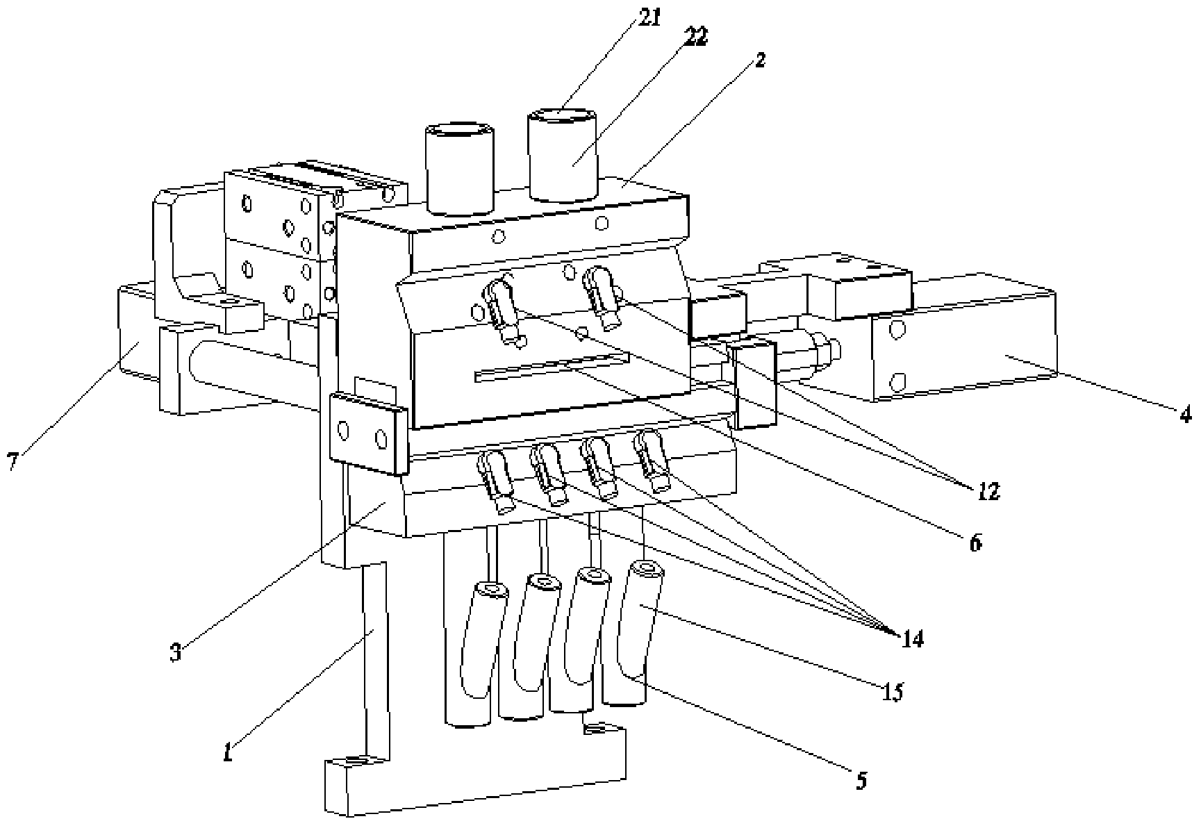 Automatic material distributing mechanism and material distributing method thereof