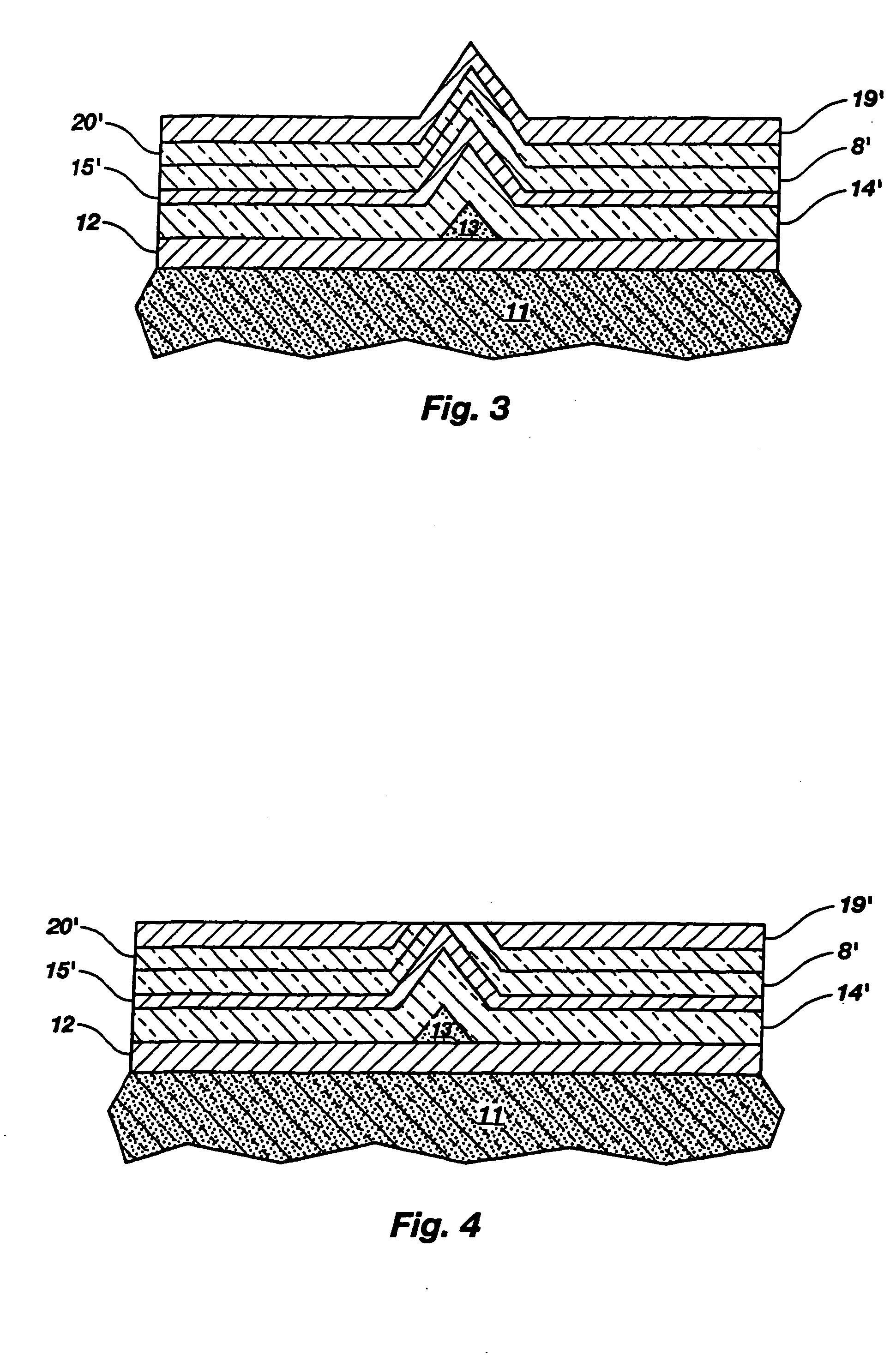 Electrode structures, display devices containing the same