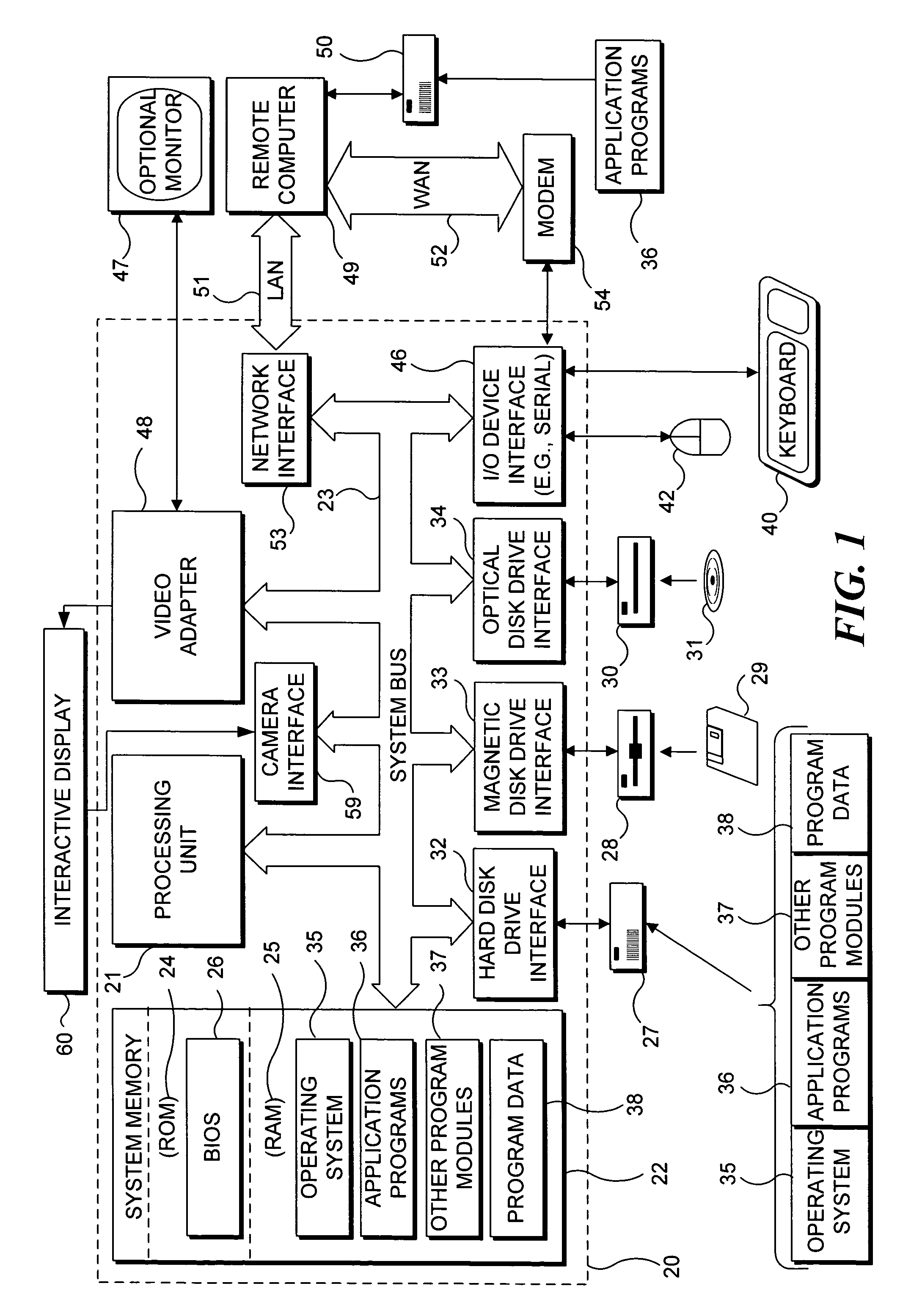 Disposing identifying codes on a user's hand to provide input to an interactive display application