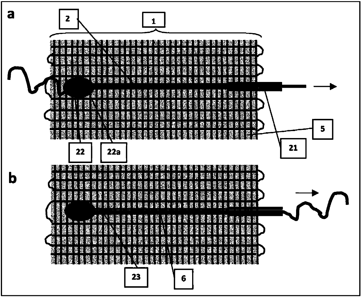 Fluidic devices with at least one actionnable fiber