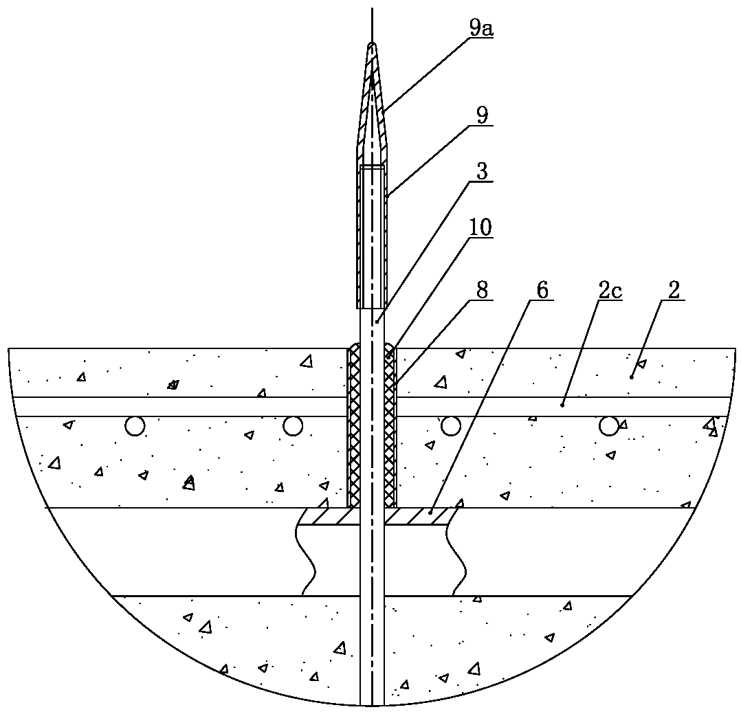 Foundation pre-burying device of large equipment and foundation installation method of large equipment