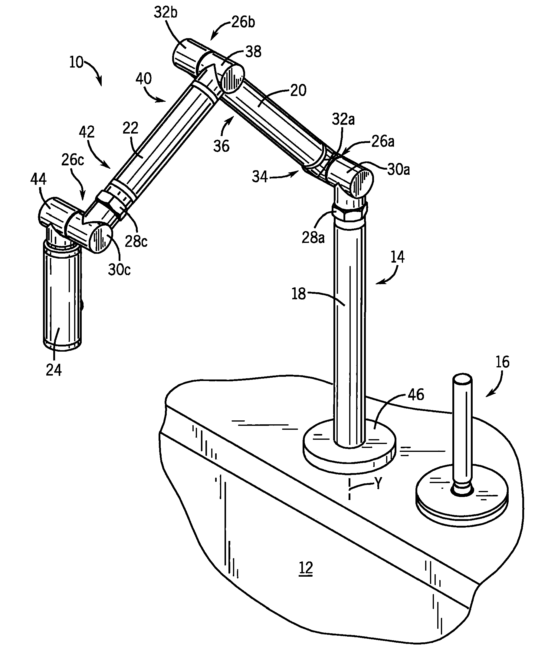 Articulating faucet and joint therefor