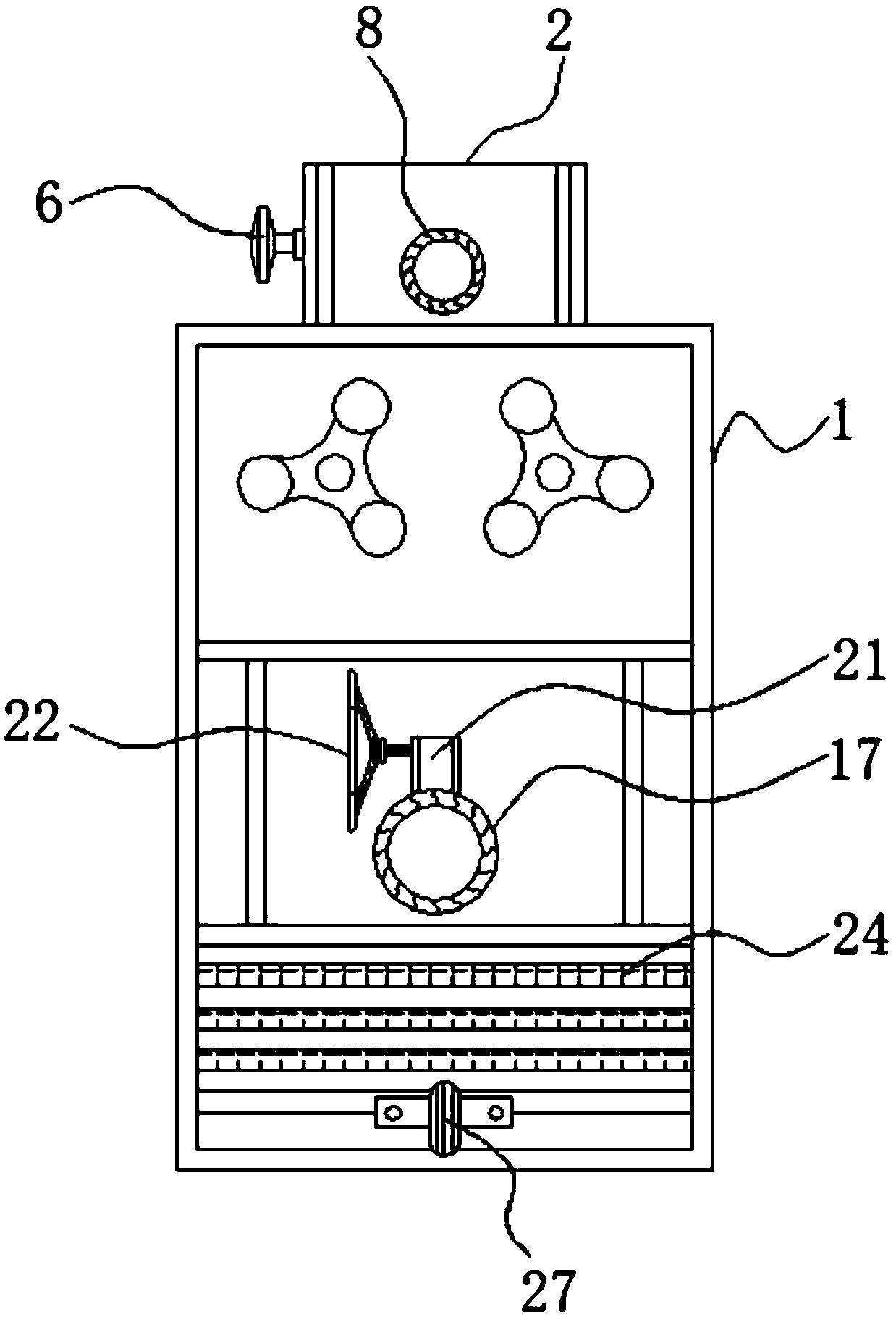 Roller type iron sand extracting device with screening and classifying function