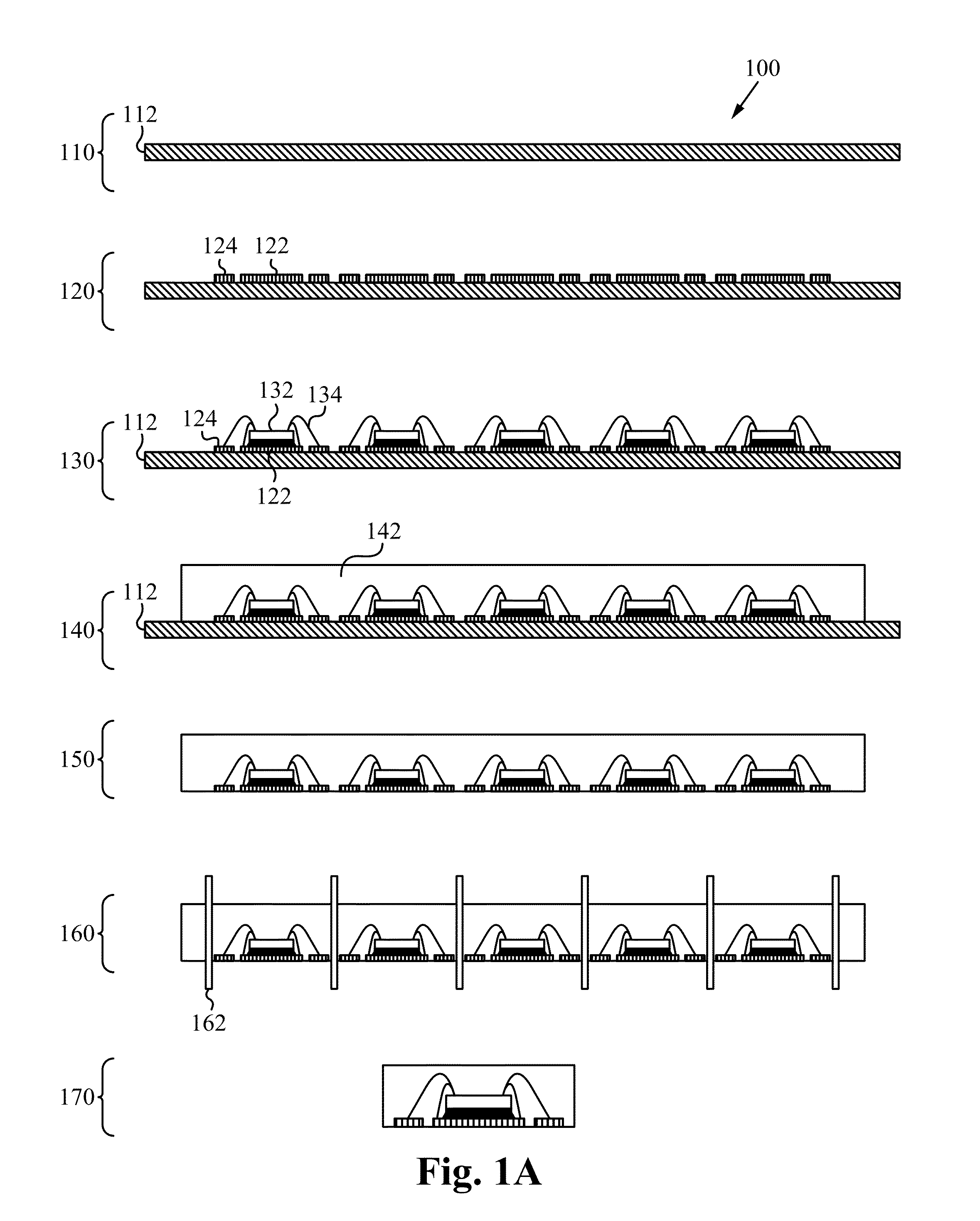 Lead frame ball grid array with traces under die