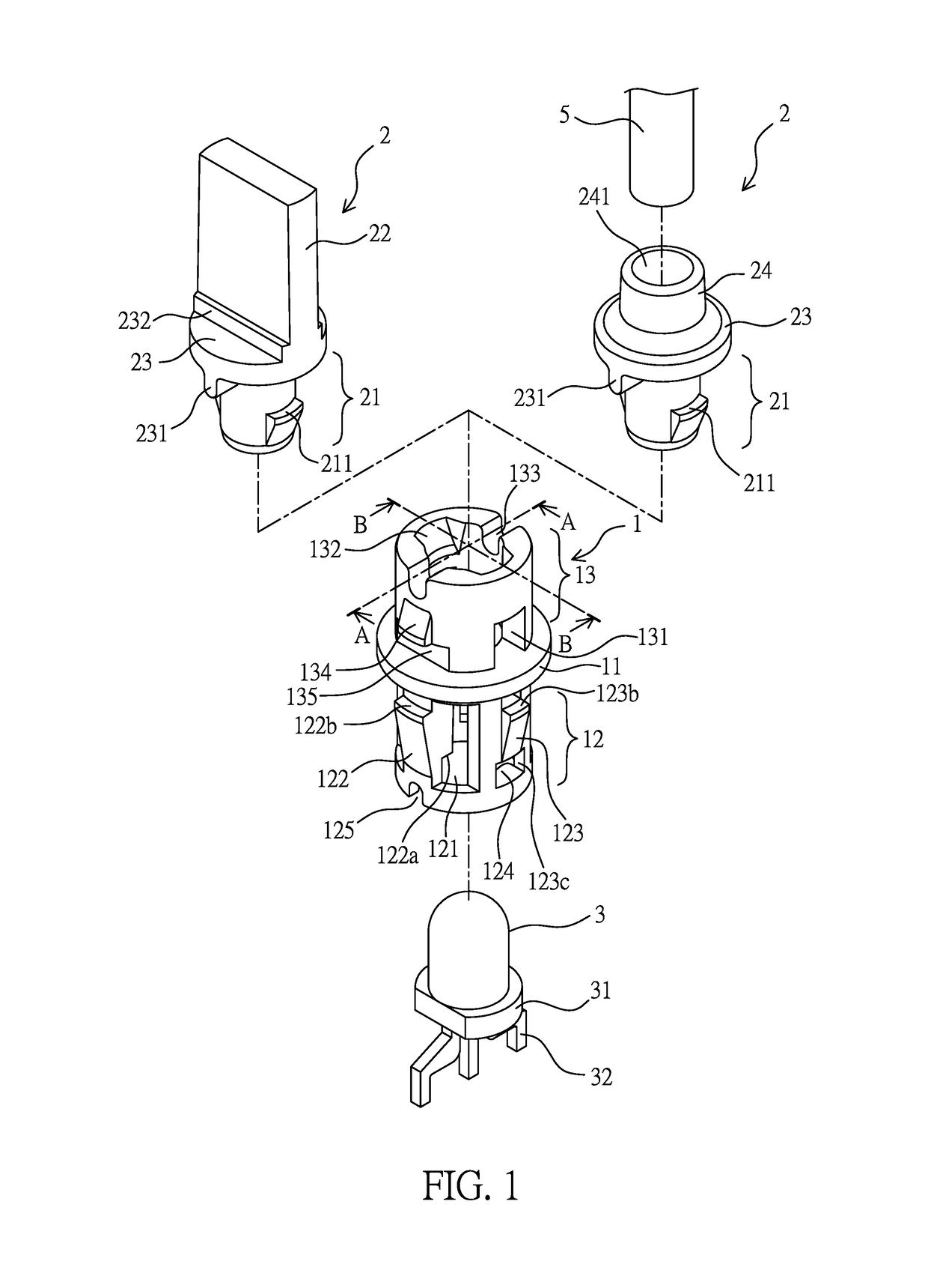 Multi-function light guide socket