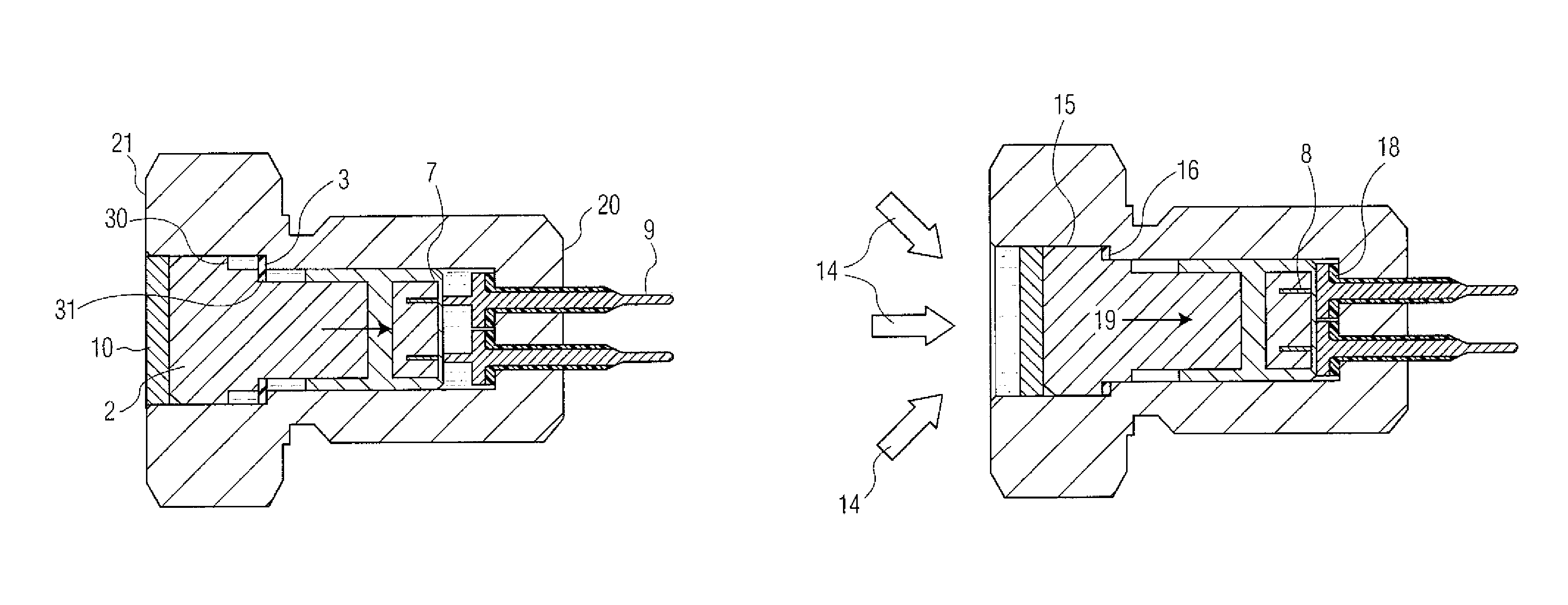 High pressure isolated latching safety switch device