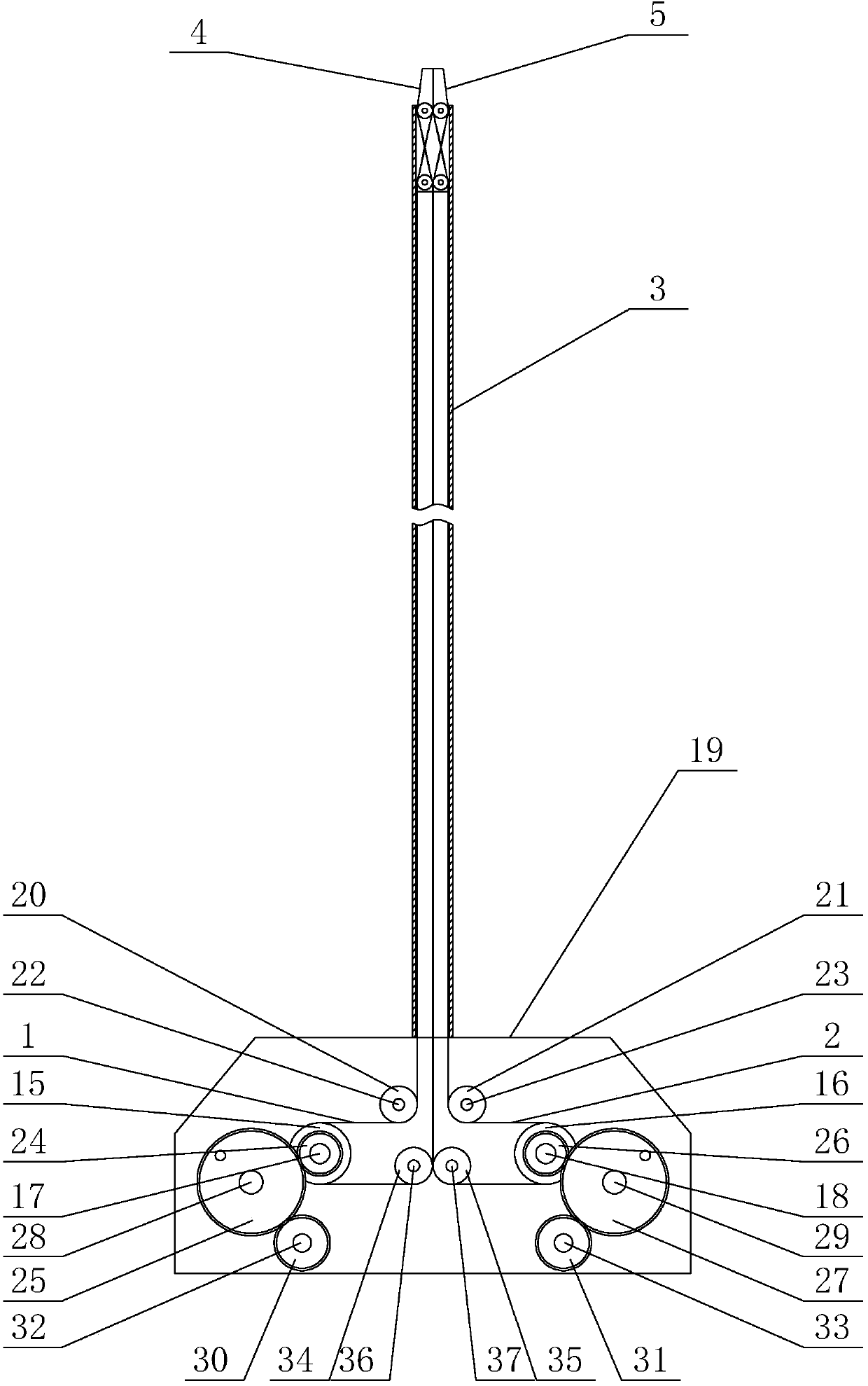 Mechanical arm with shearing function for abdominal surgery