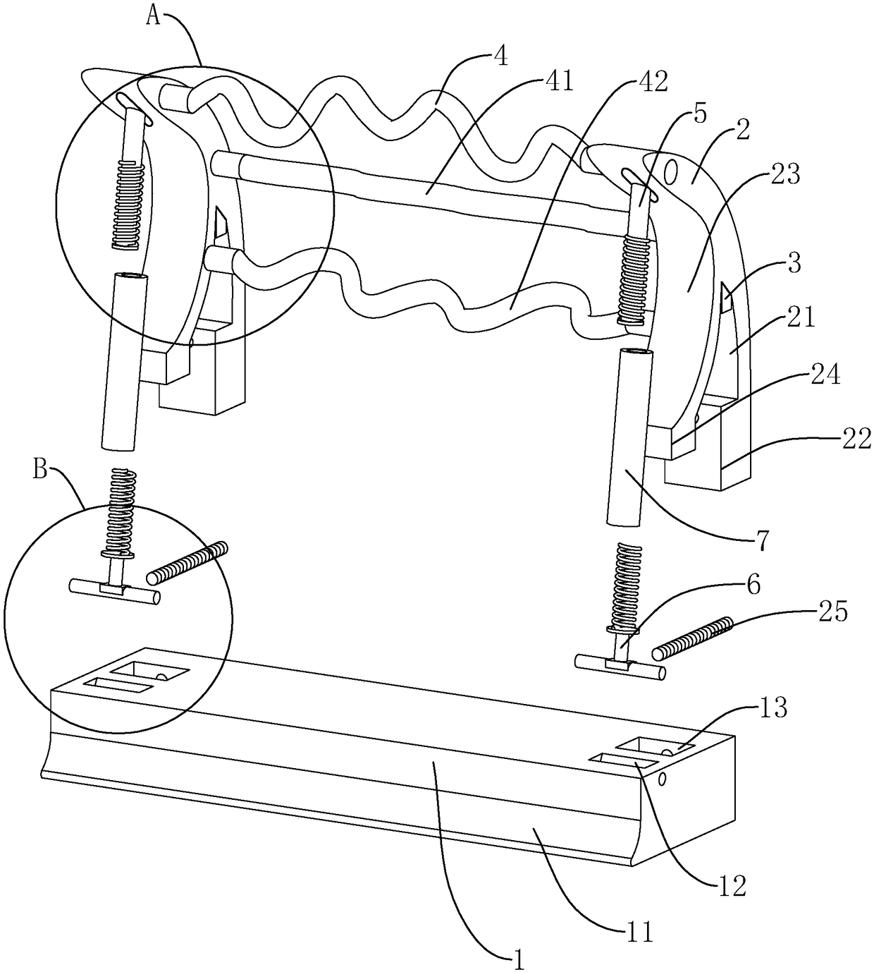 Guardrail device for municipal bridge