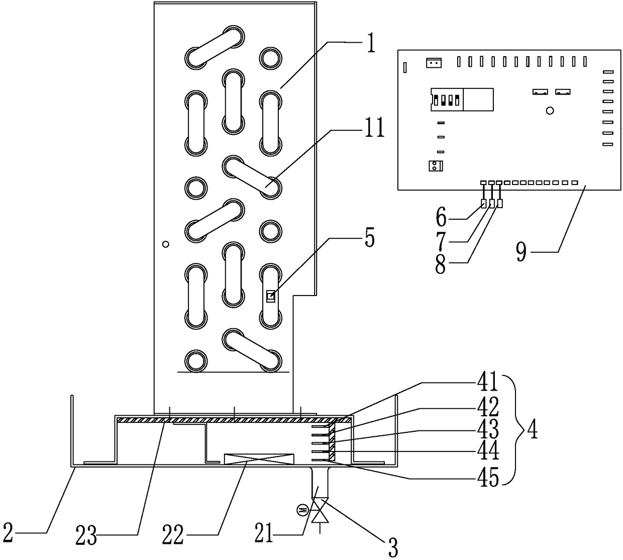 Intelligent type defrosting control system for heat pump