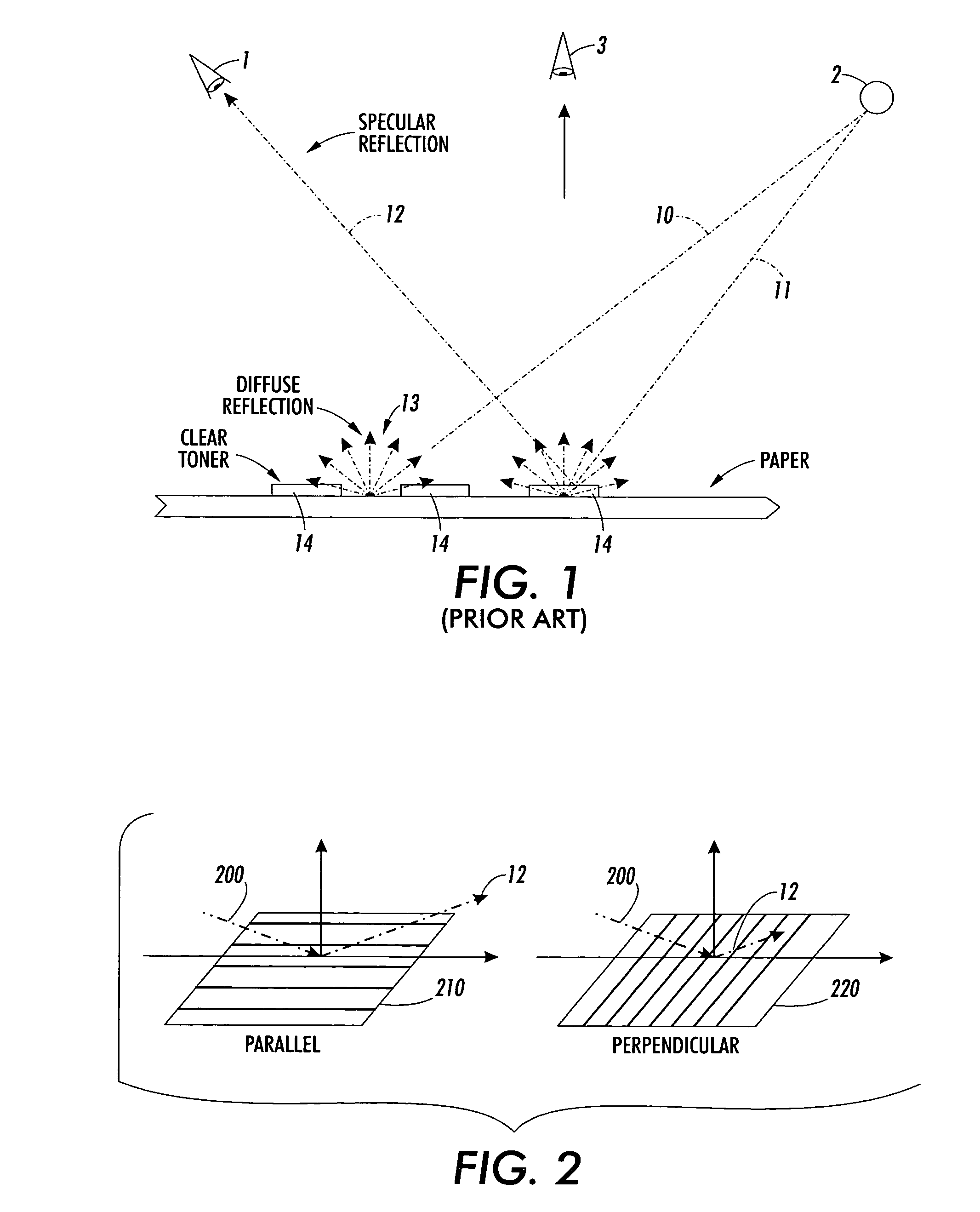 User interface for differential gloss images