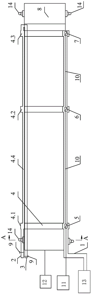 Device and method for automatically testing loose circle of surrounding rock in dry hole