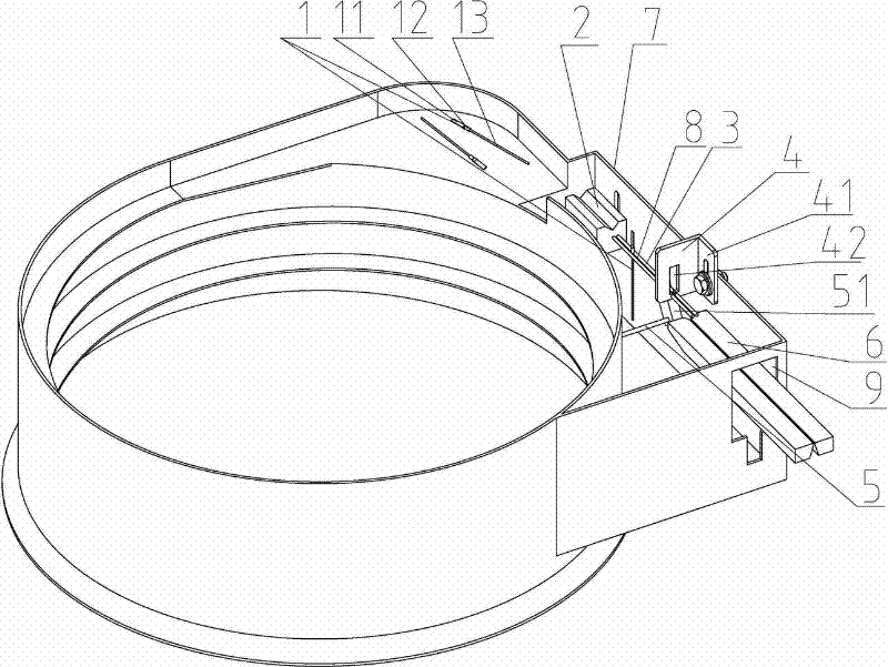 Round bar runway of guide pin sequencing-feeding device