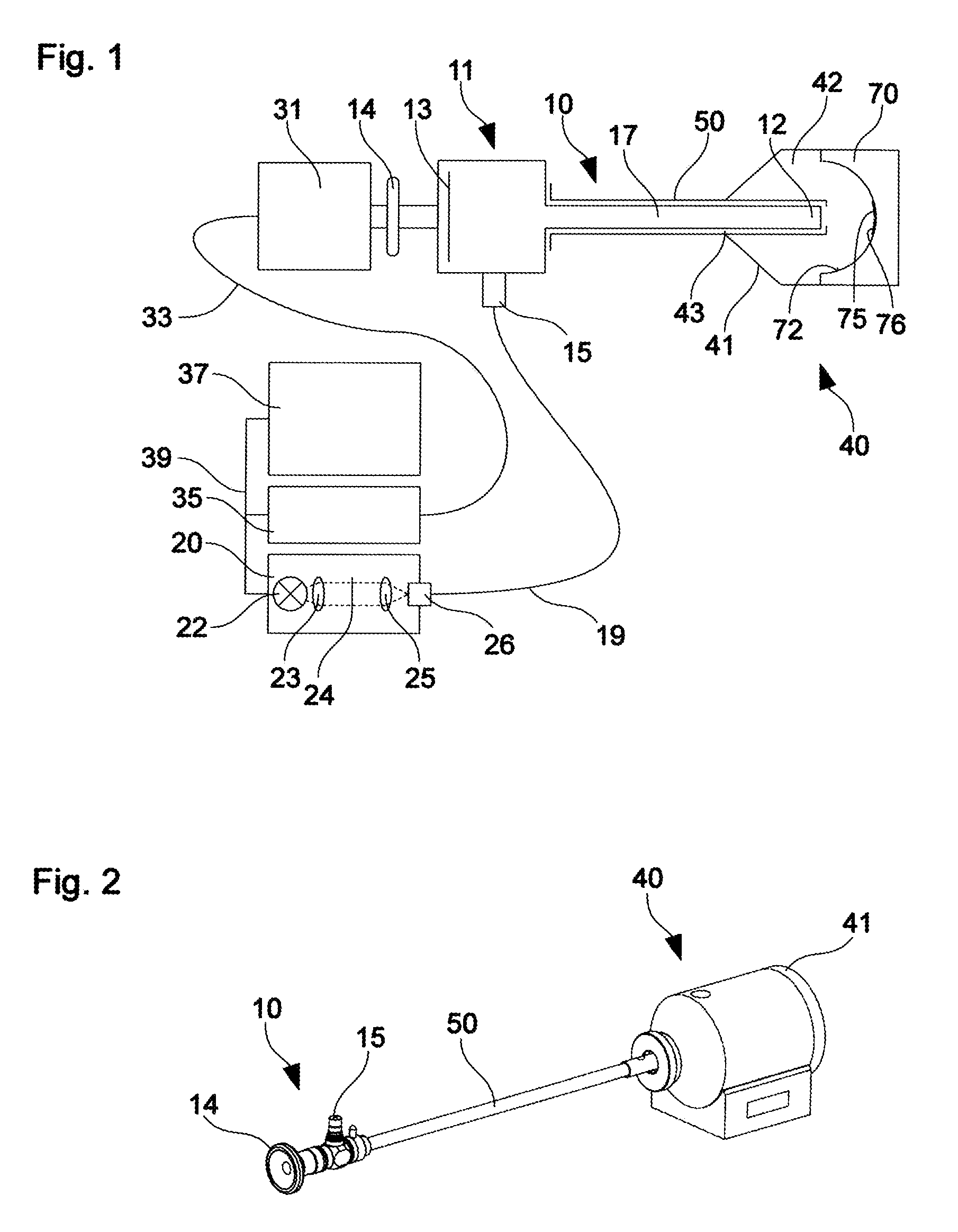 Test apparatus for an optical investigation system