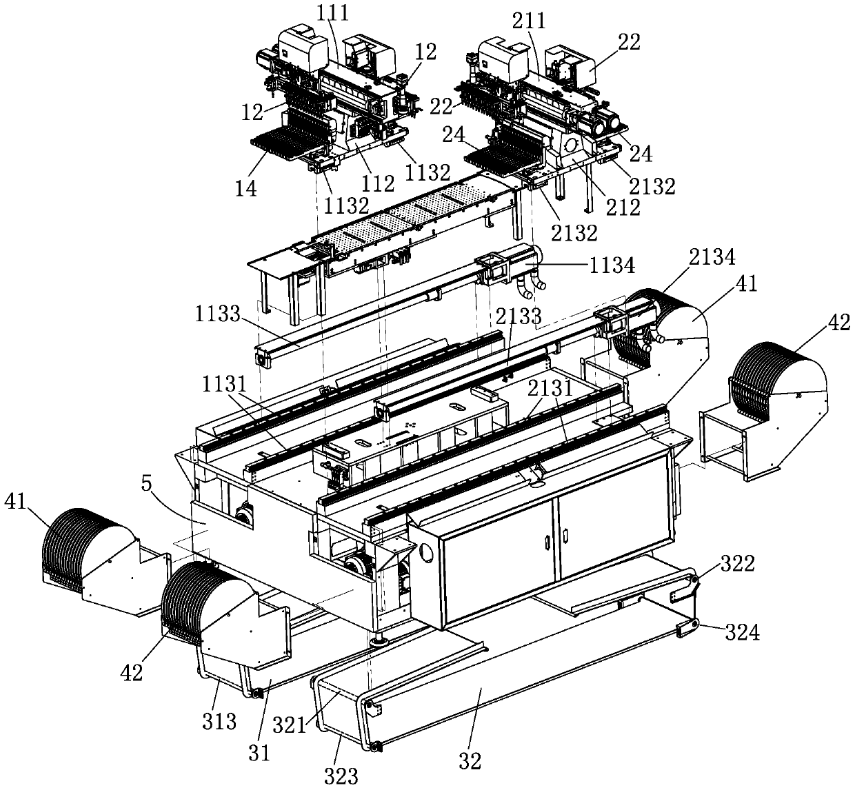 A plate feeding mechanism with a rotating rectifying mechanism