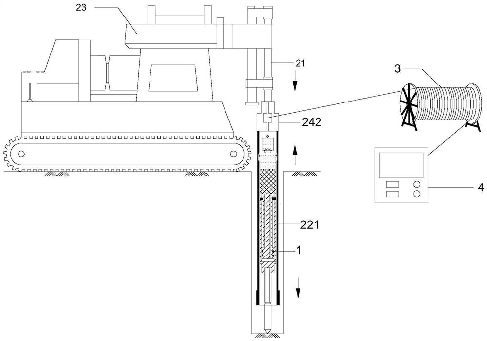 An ultra-deep self-balancing in-situ testing system and construction method while drilling