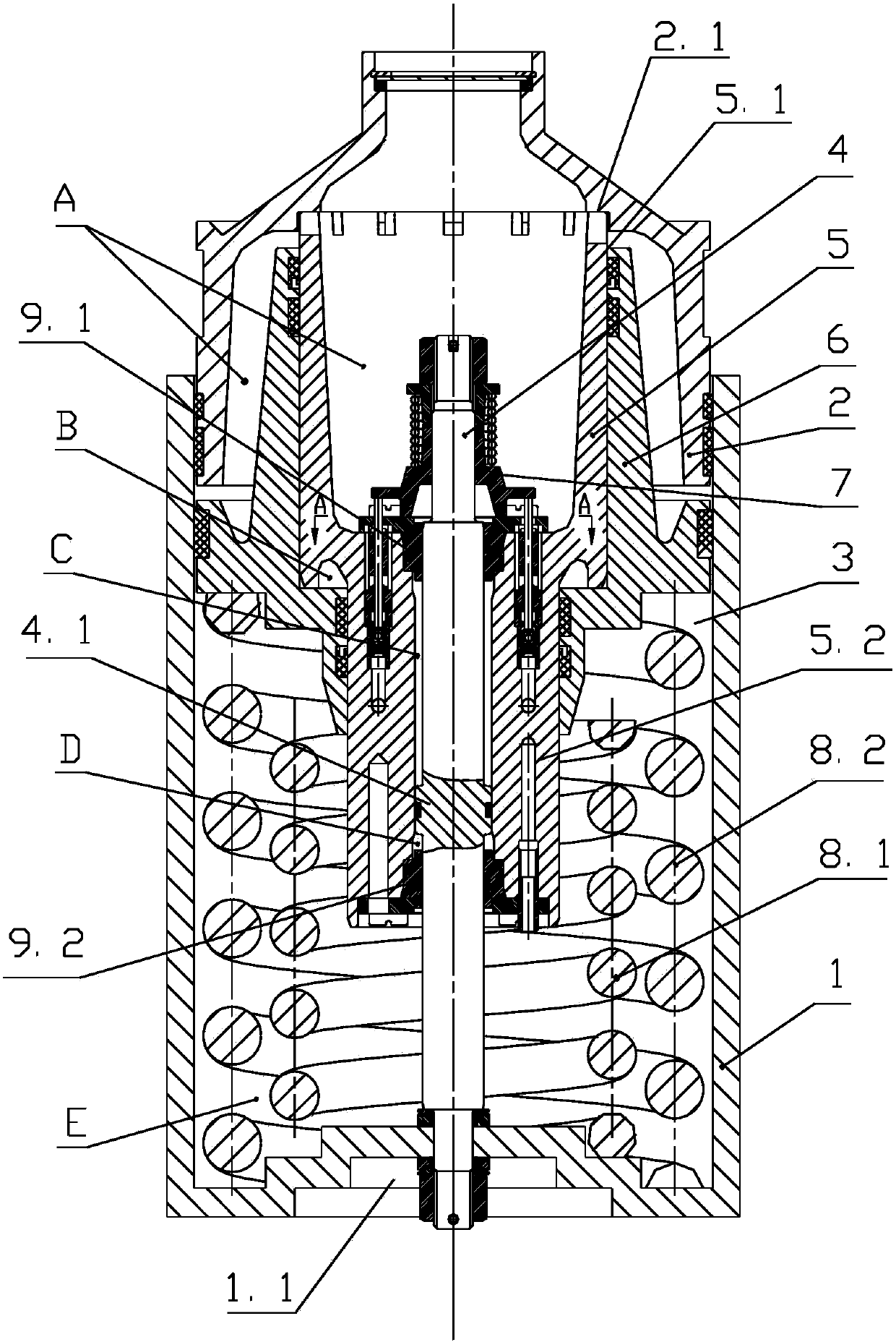 Hydraulic height automatic adjustment device