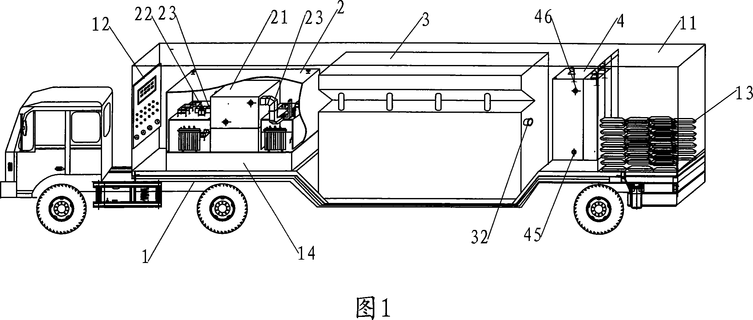 Mobile sewage treatment apparatus