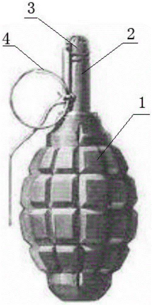 A grenade throwing fire extinguishing bomb