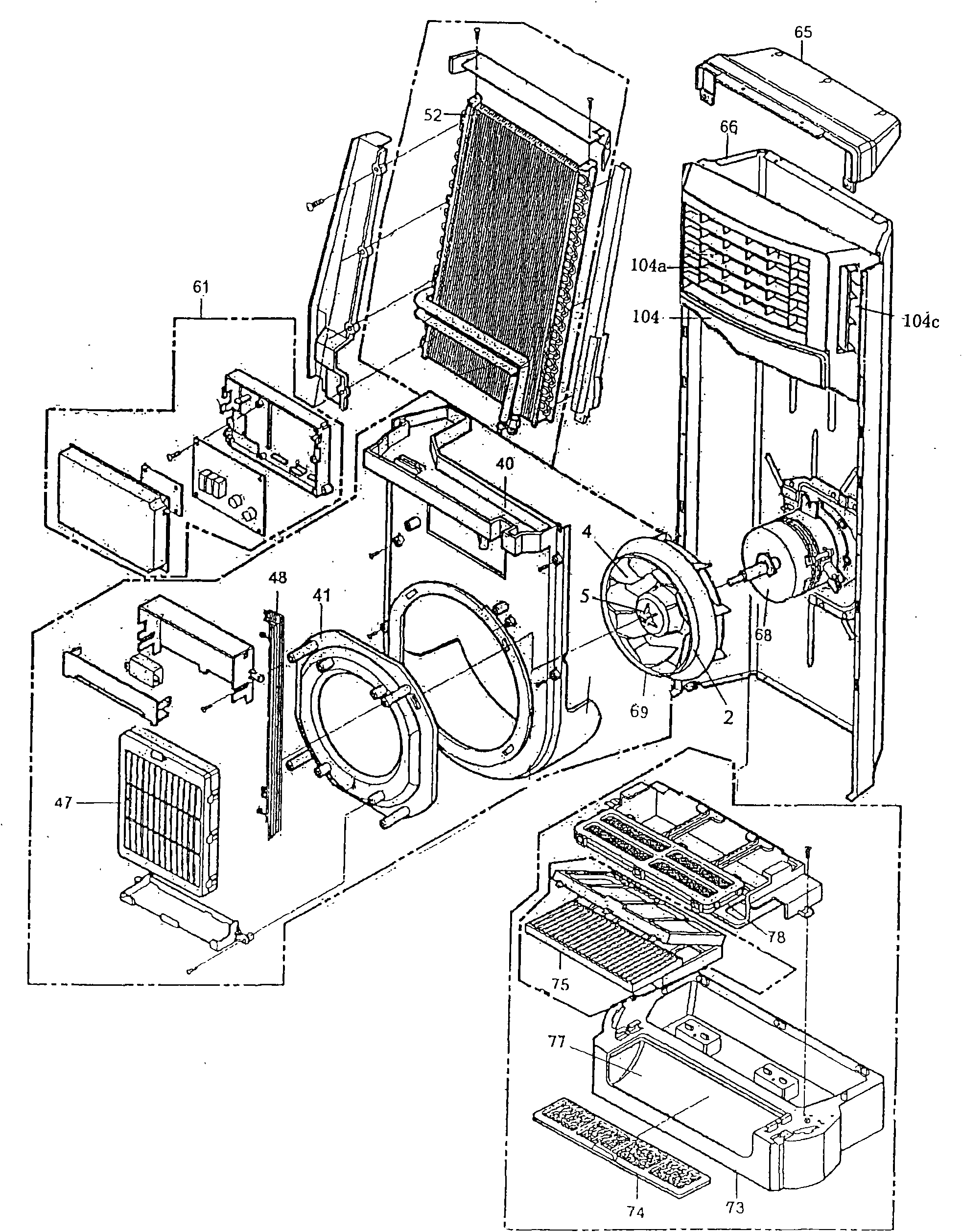 Worm fan structure for preventing revolving air flow and reflux