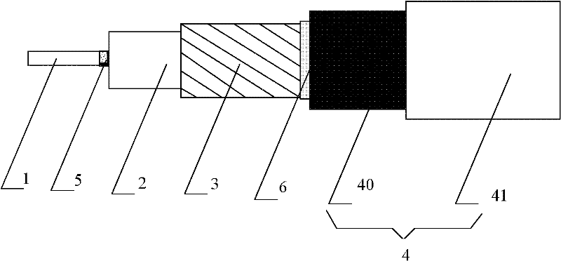 Leakage coaxial cable of lapped braided outer conductor and production technology thereof