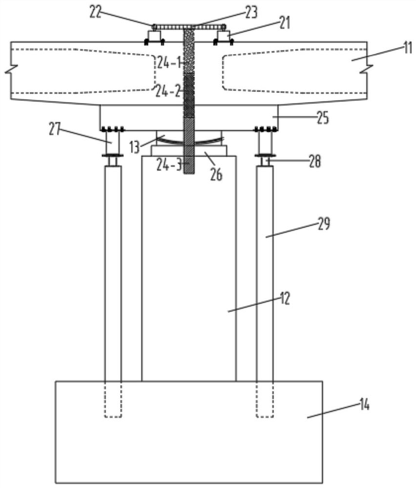 Spherical hinge permanent support and upper rotation construction method thereof