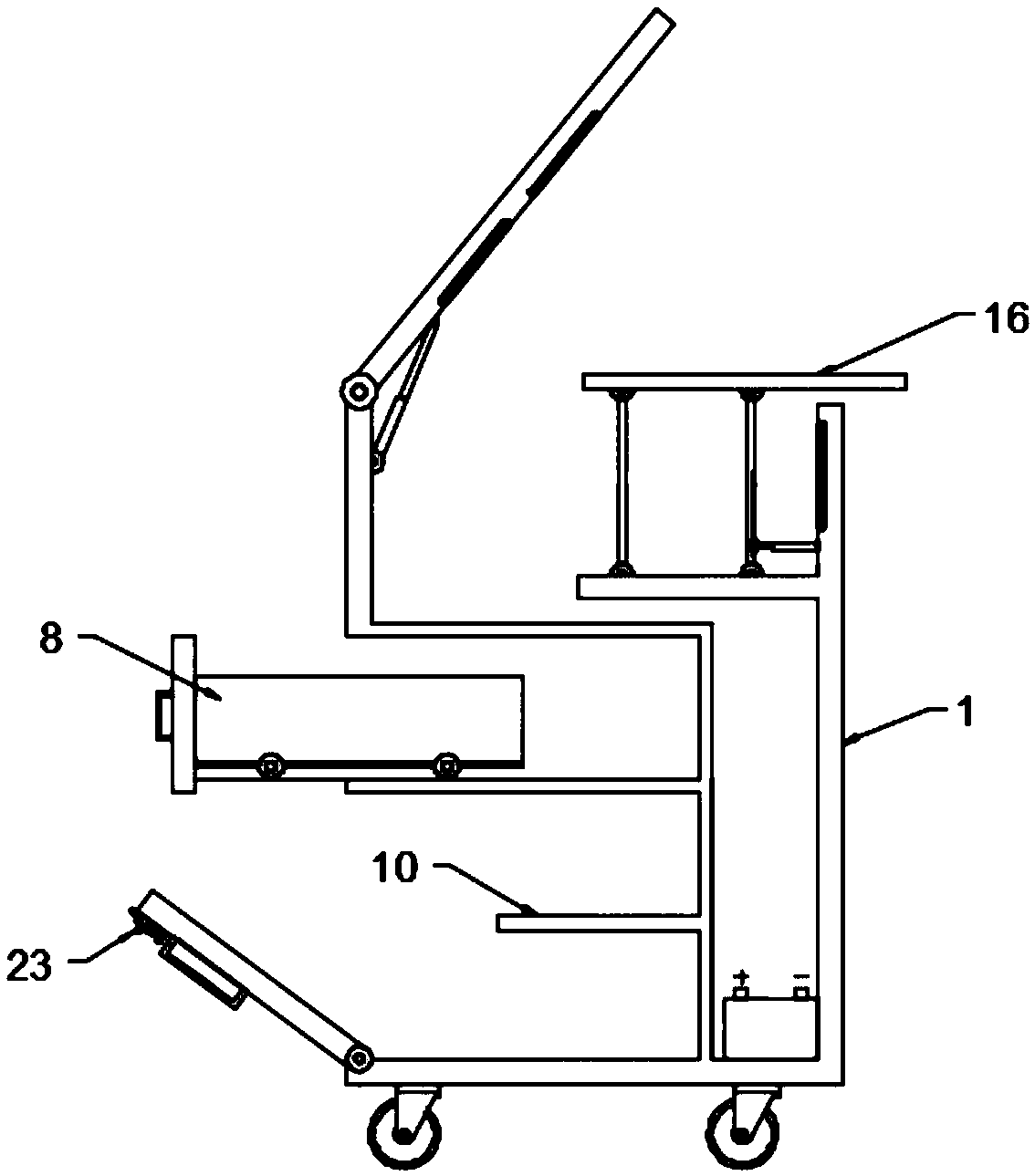 Storage vehicle for surgery