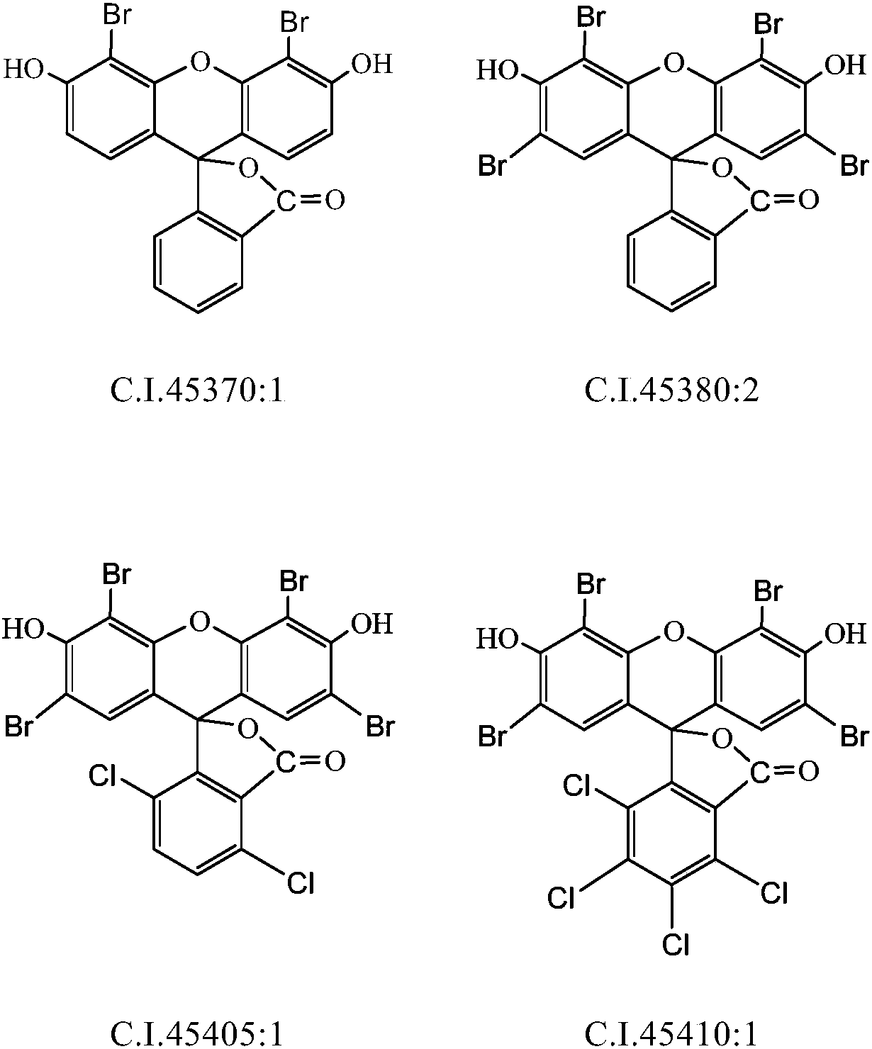 Preparation method of bromofluorescein type cosmetic dyestuff