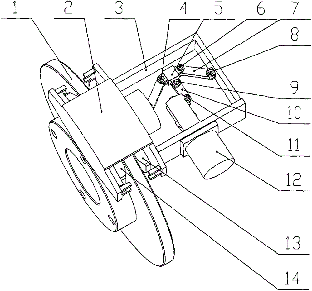 A toggle lever booster type electromechanical brake