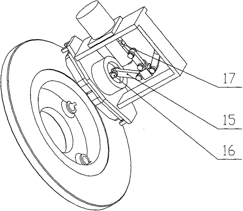 A toggle lever booster type electromechanical brake