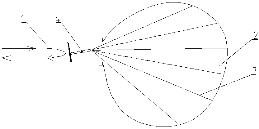 Self-closing air bag expander for back abdominal cavity