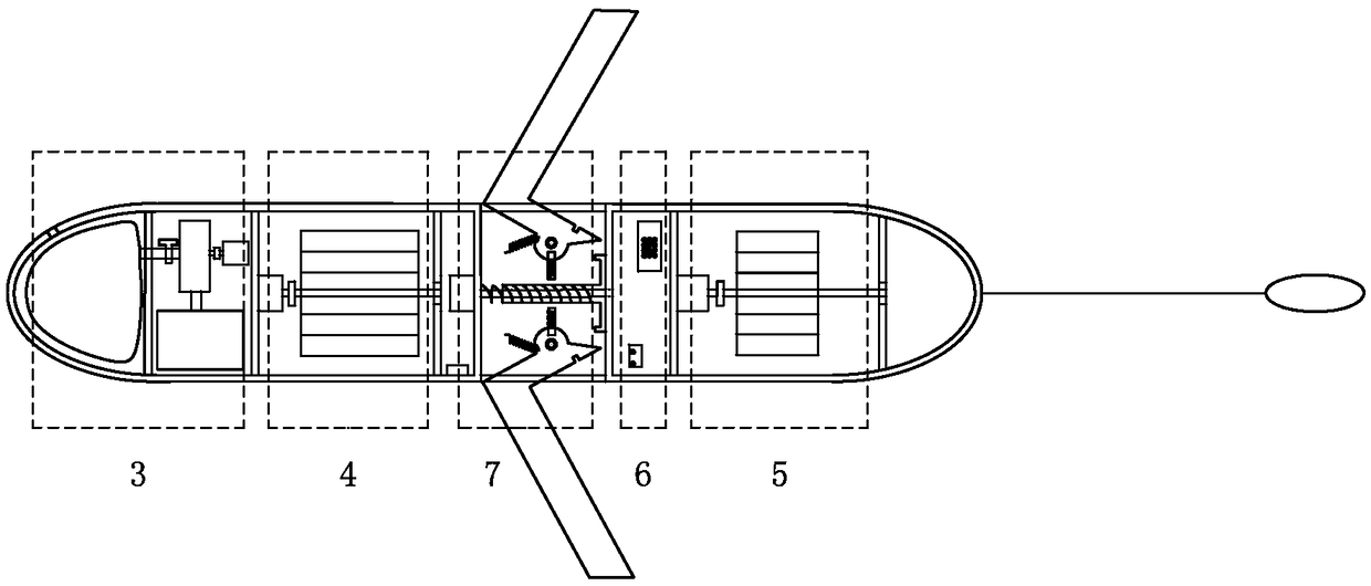 Air drop type underwater glider based on electromagnetic span wings