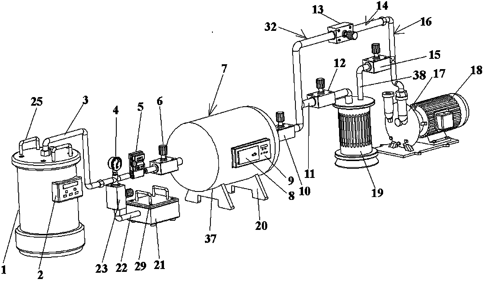 Rubber surface fluorination modification testing device