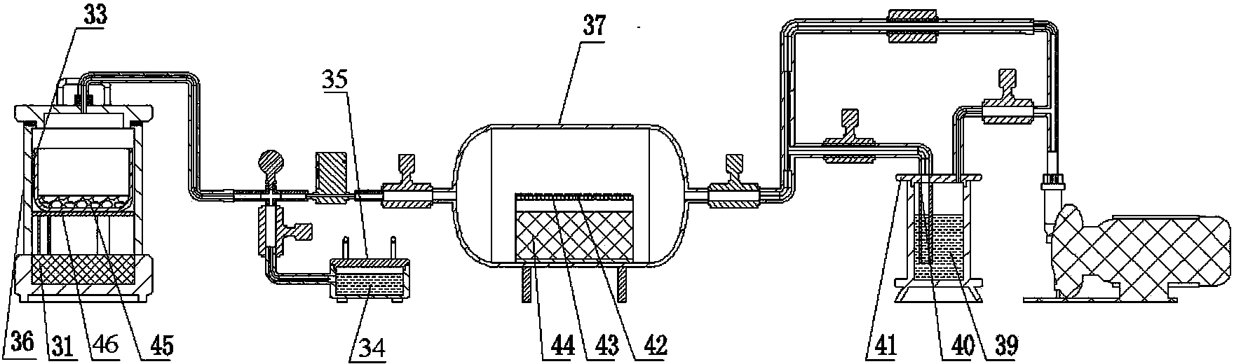 Rubber surface fluorination modification testing device