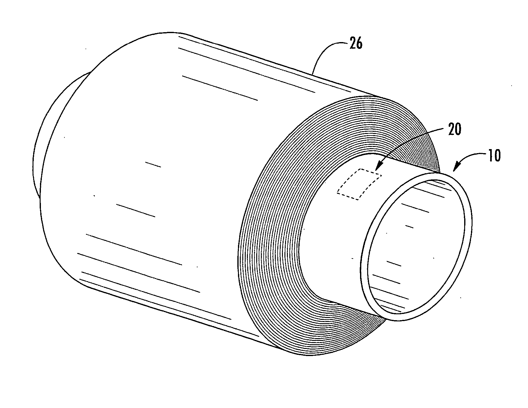 Identification device for multilayer tubular structures